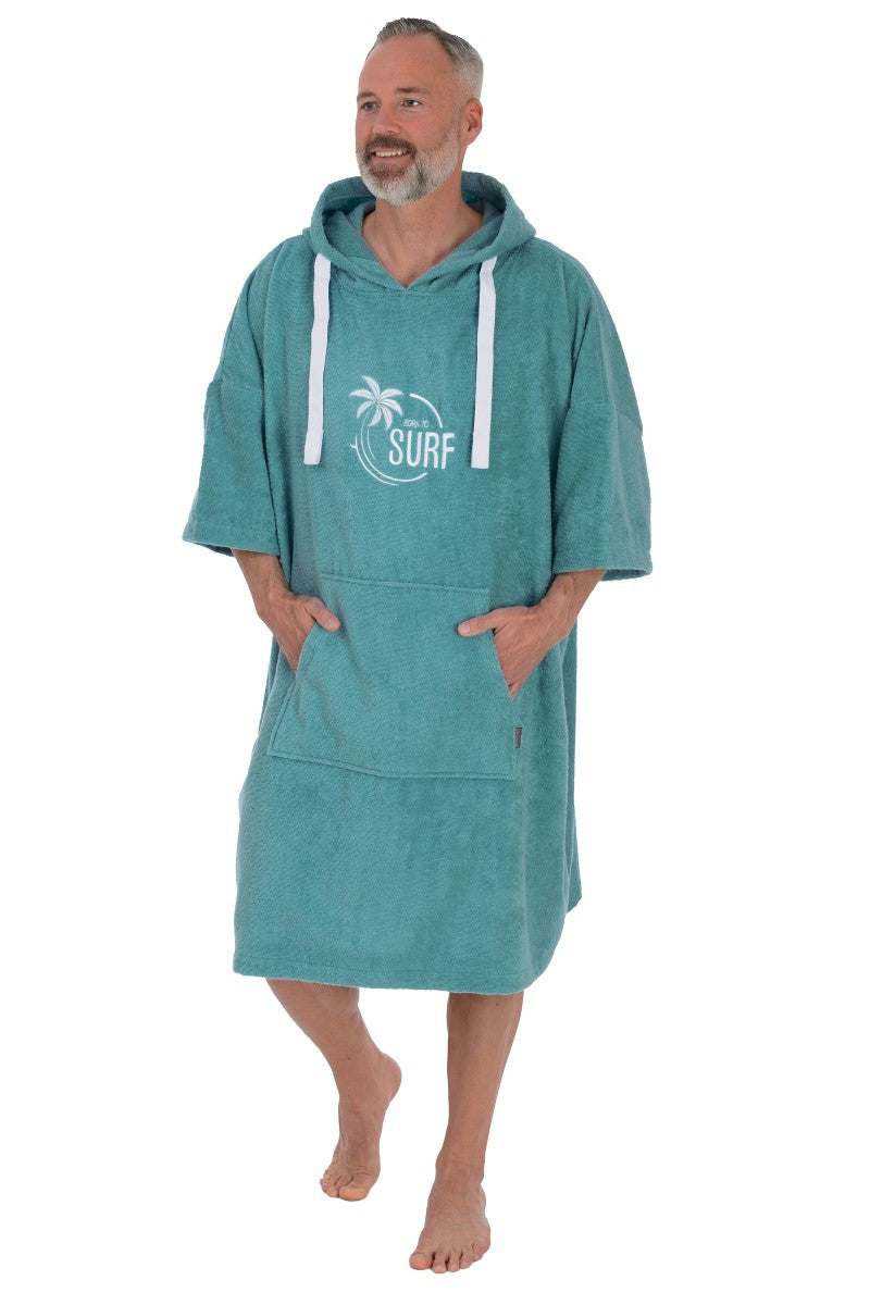 wewofashion Unisex Bademantel Poncho – Blau