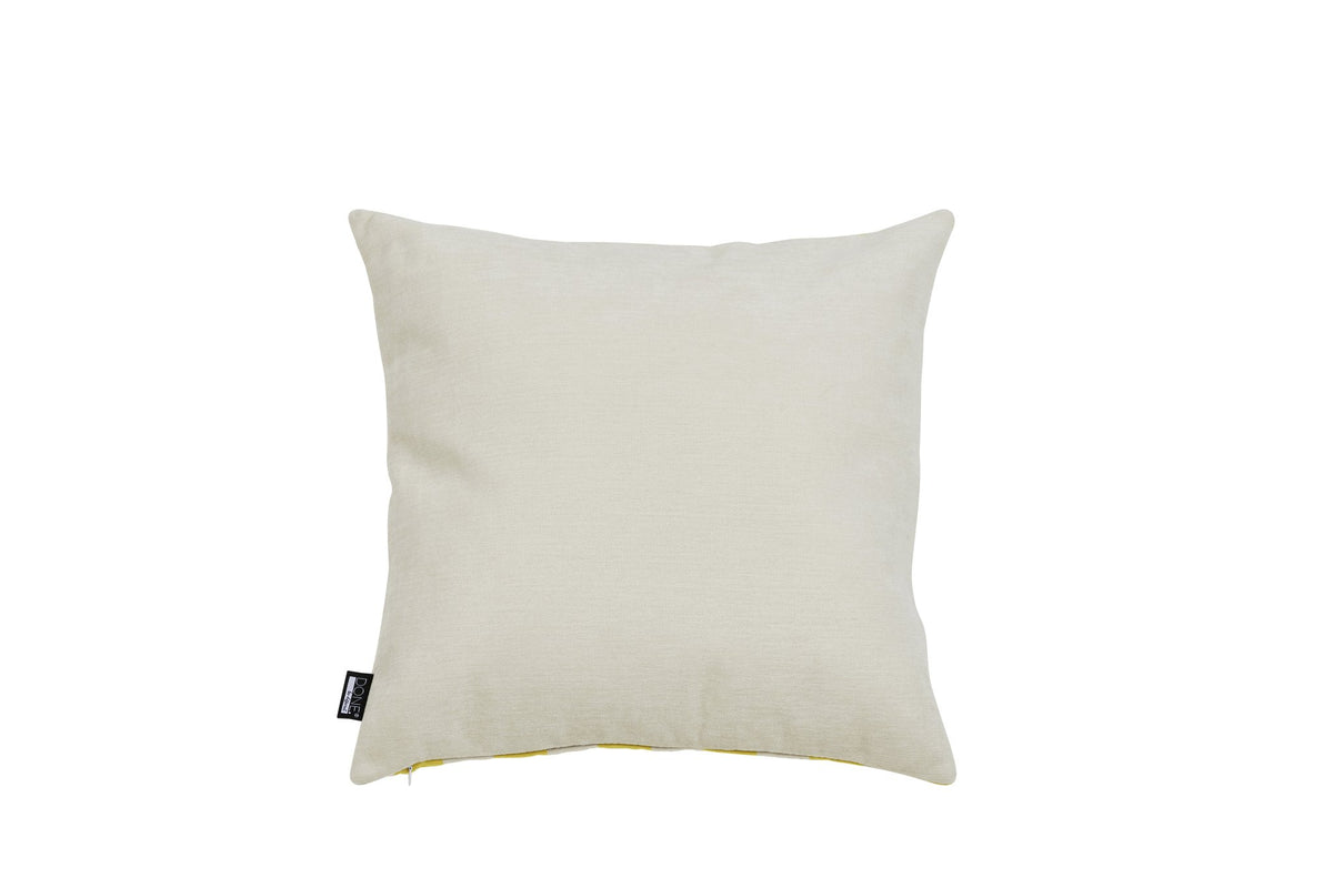 Done.® STRIPES Kissenhülle 45x45cm Beige/Neon Yellow – Ansicht 3