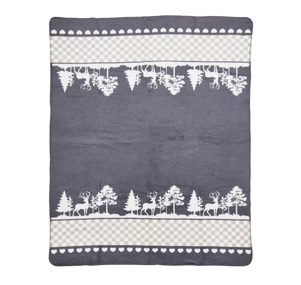 Done.® WINTERLAND Wohndecke 150x200cm Anthracite/Beige – Ansicht 3