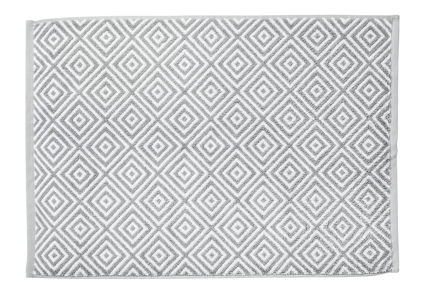 Done.® DAILY SHAPES DIAMOND Badvorleger 50x70cm Silver/Bright White