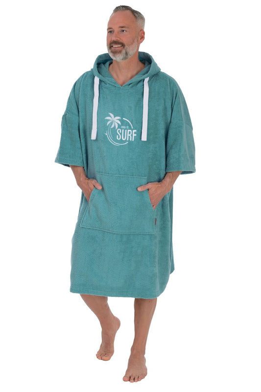 wewofashion Unisex Bademantel Poncho – Blau