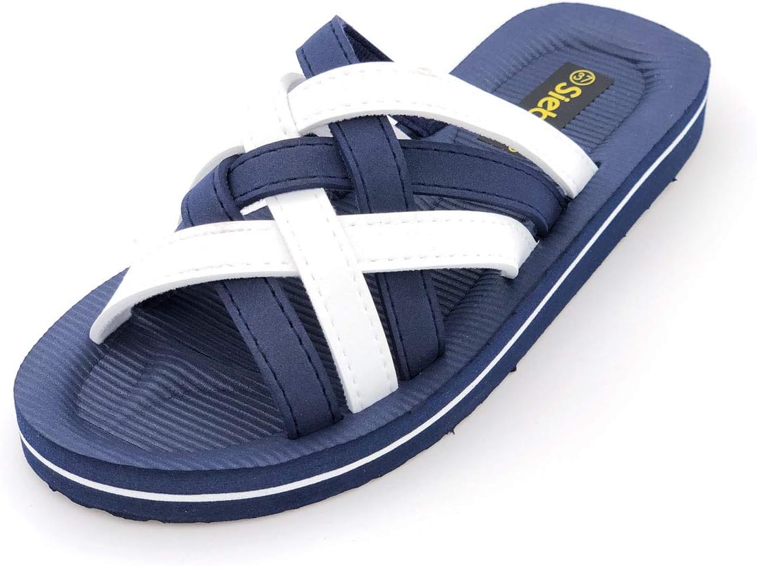 Siebi's Badeschuhe Damen Beach bicolor, Navy/Weiß