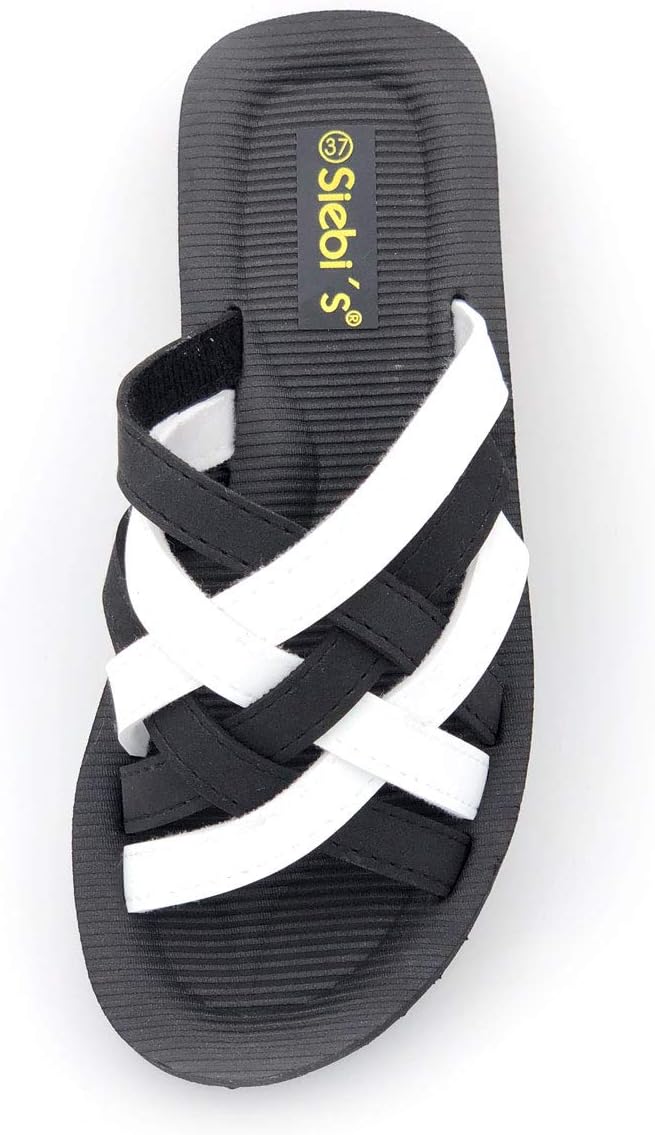 Siebi's Badeschuhe Damen Beach bicolor, Navy/Weiß