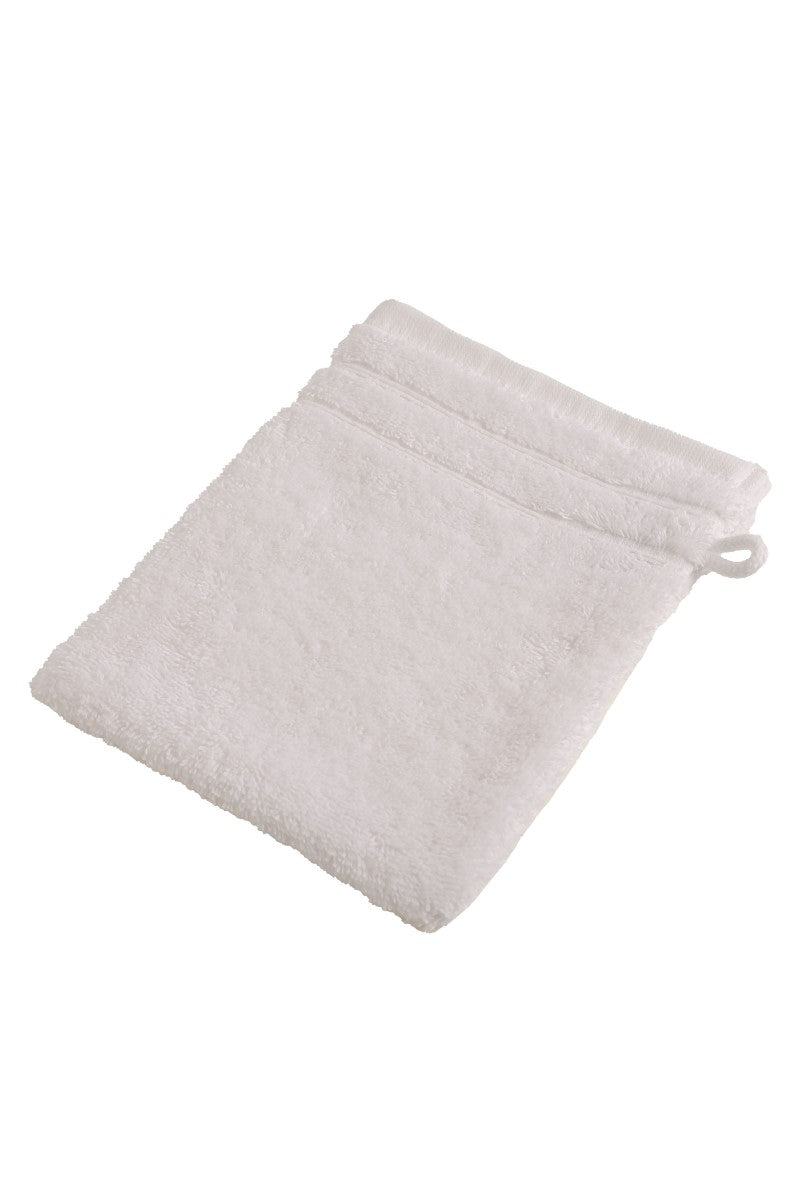 wewofashion Frottier-Waschhandschuh 6er-Set – Weiß