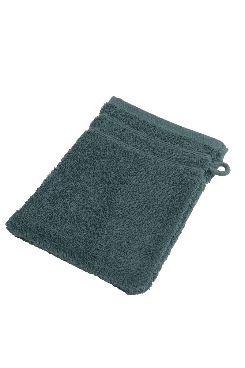 wewofashion Frottier-Waschhandschuh 6er-Set – Petrol