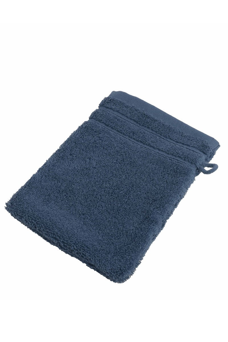 wewofashion Frottier-Waschhandschuh 6er-Set – Jeansblau