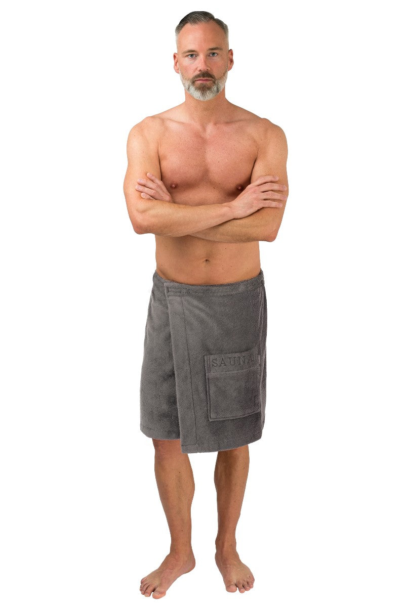 wewofashion Sauna Frottier schlingenfest Herren-Kilt – Teak
