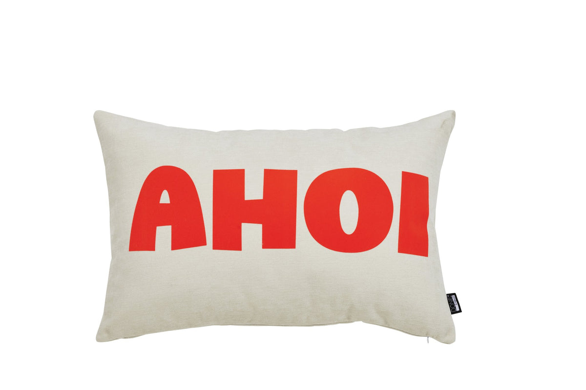 Done.® AHOI Kissenhülle 40x60cm Beige/Neon Orange – Ansicht 1