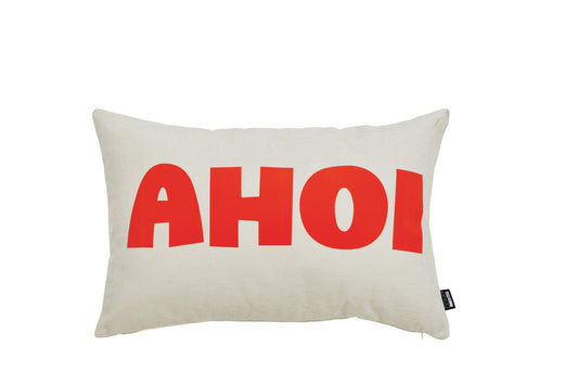 Done.® AHOI Kissenhülle 40x60cm Beige/Neon Orange – Ansicht 1