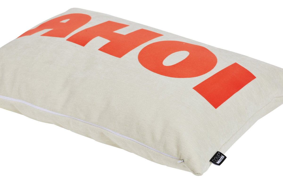 Done.® AHOI Kissenhülle 40x60cm Beige/Neon Orange – Ansicht 2