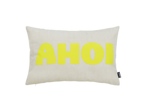 Done.® AHOI Kissenhülle 40x60cm Beige/Neon Yellow – Ansicht 1