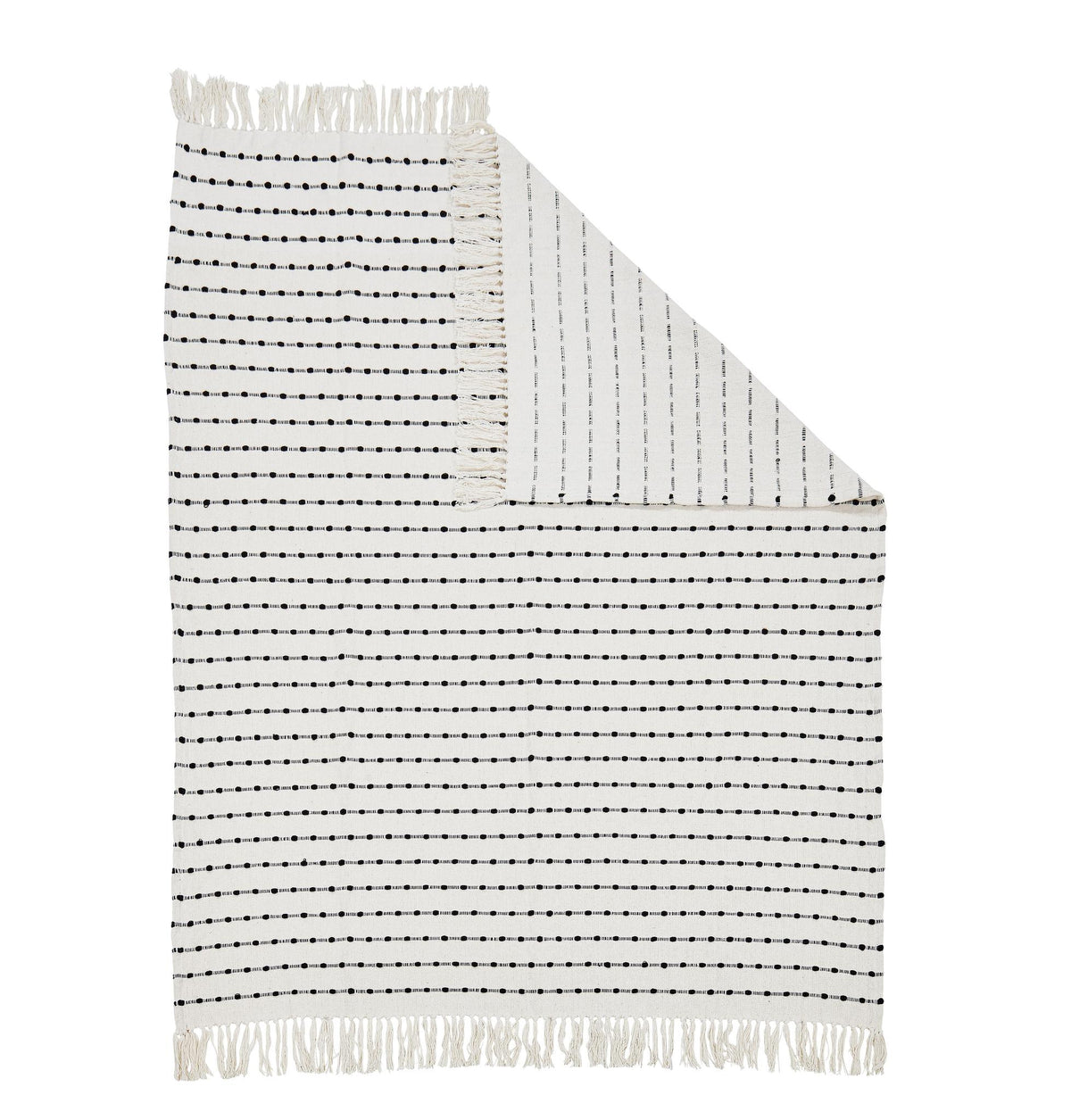 Done.® BLANKKET INDAH BALU Wohndecke 130x170cm Schwarz/Weiß – Ansicht 3