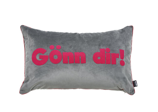 Done.® GÖNN DIR Kissenhülle 40x60cm anthracite/pink – Ansicht 1