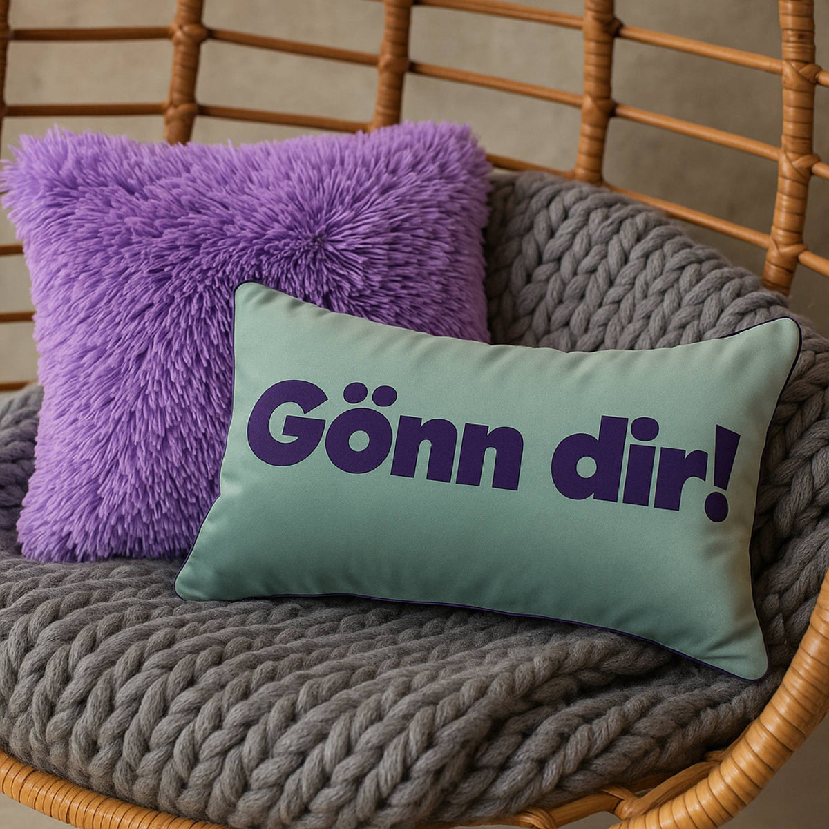 Done.® GÖNN DIR Kissenhülle 40x60cm mint/purple – Ansicht 3