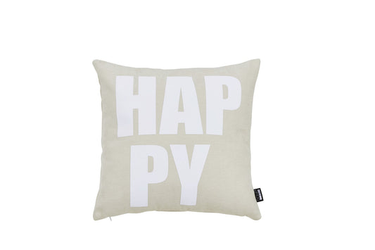Done.® HAPPY Kissenhülle 45x45cm Beige/White – Ansicht 1