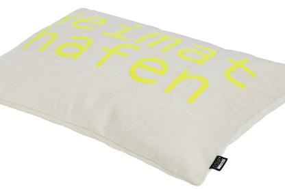 Done.® HEIMATHAFEN Kissenhülle 40x60cm Beige/Neon Yellow – Ansicht 2