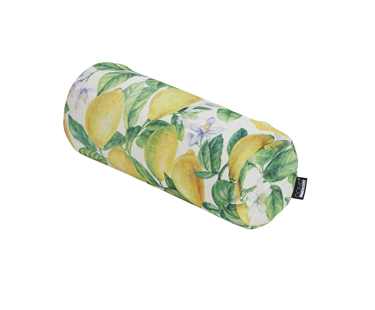 Done.® LEMON Nackenrolle 15x40cm Beige/Yellow/Green – Ansicht 1