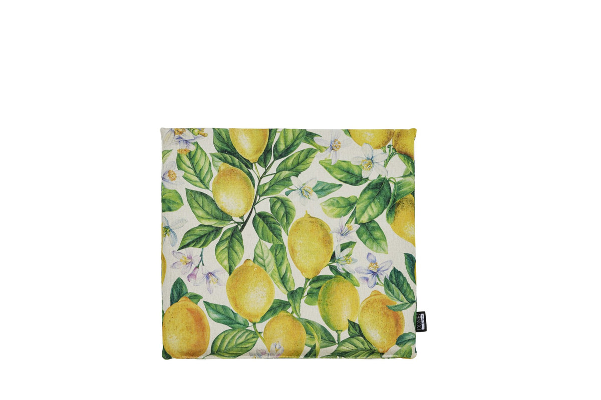 Done.® LEMON Sitzkissen 40x40cm Beige/Yellow/Green – Ansicht 1