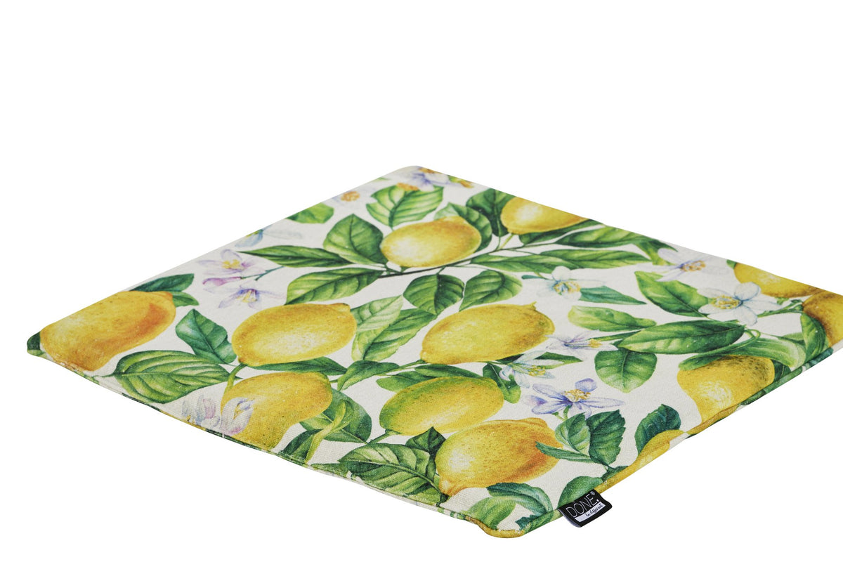 Done.® LEMON Sitzkissen 40x40cm Beige/Yellow/Green – Ansicht 2
