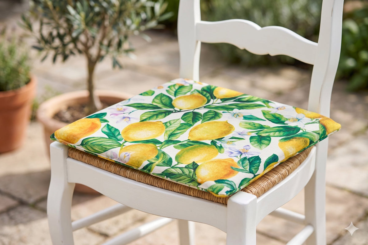 Done.® LEMON Sitzkissen 40x40cm Beige/Yellow/Green – Ansicht 3