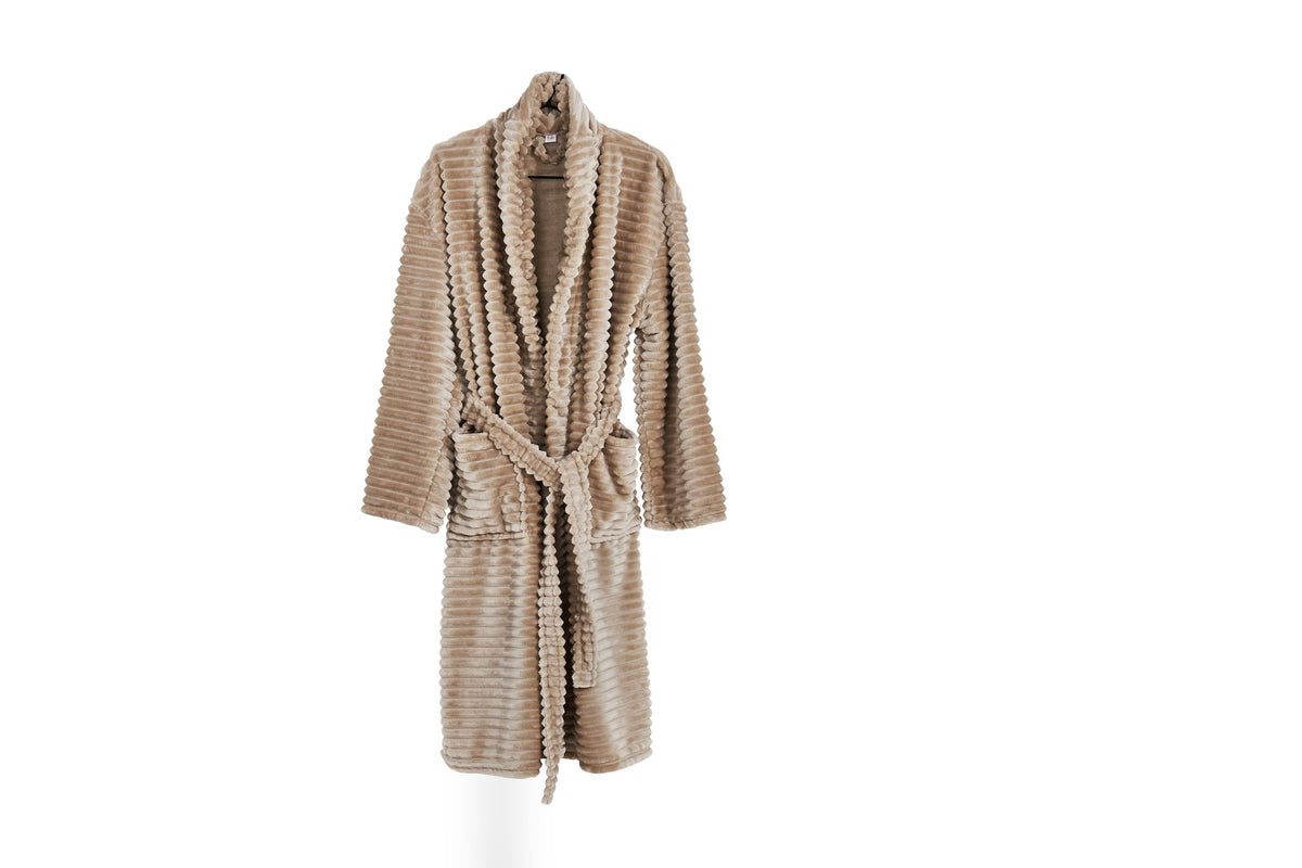 Done.® LOONA Bademantel XXL Taupe – Ansicht 1