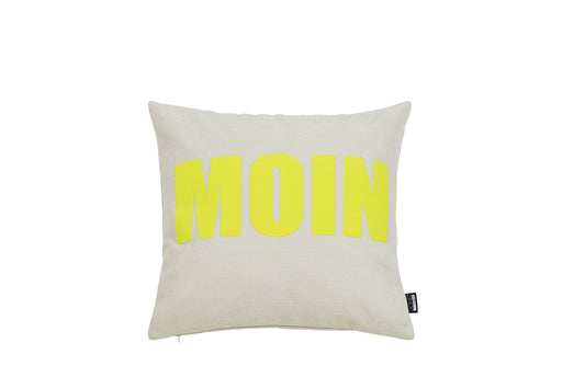 Done.® MOIN Kissenhülle 45x45cm Beige/Neon Yellow – Ansicht 1
