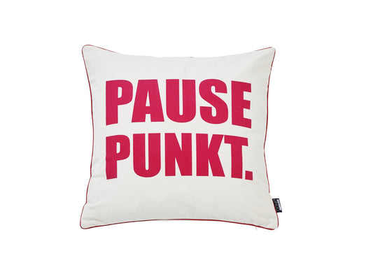 Done.® PAUSE PUNKT Kissenhülle 45x45cm beige/pink – Ansicht 1