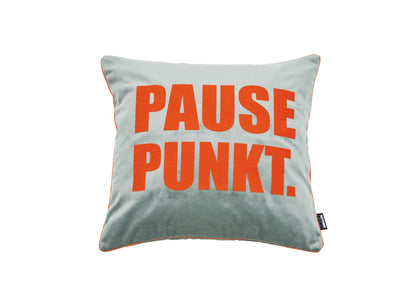 Done.® PAUSE PUNKT Kissenhülle 45x45cm mint/orange – Ansicht 1