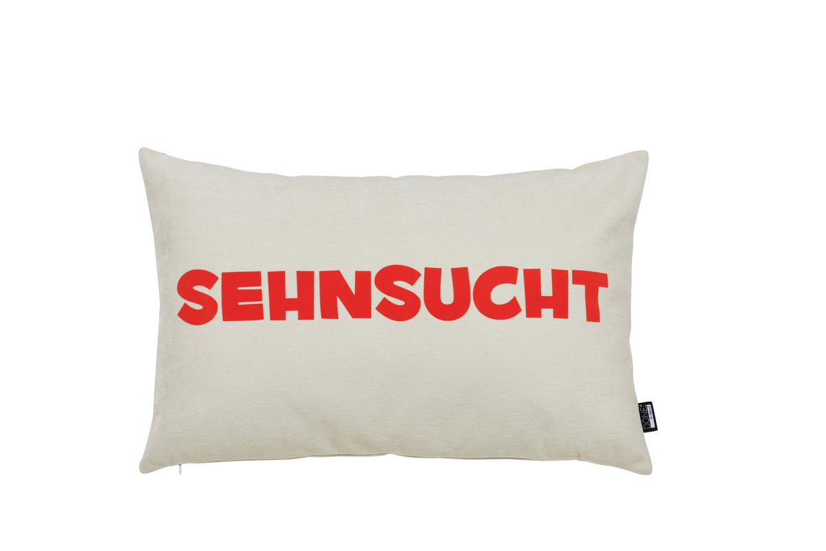 Done.® SEHNSUCHT Kissenhülle 40x60cm Beige/Neon Orange – Ansicht 1