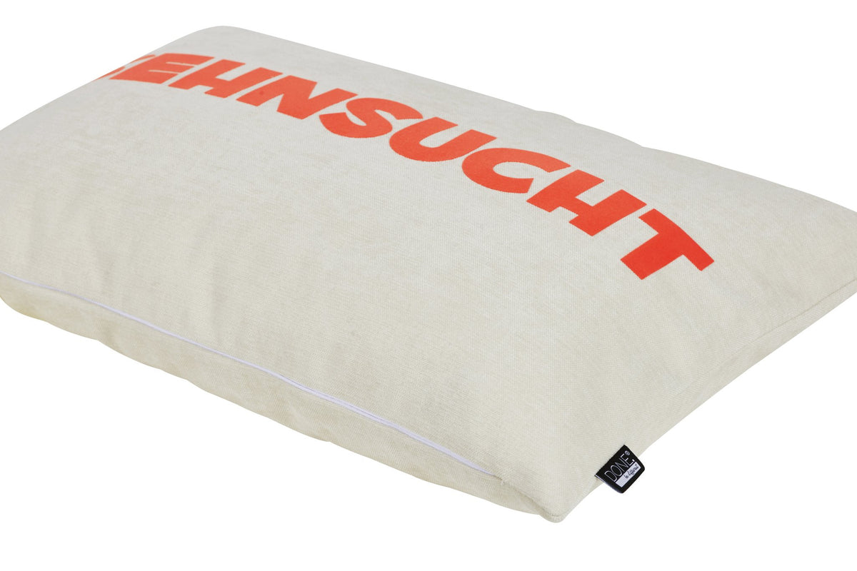Done.® SEHNSUCHT Kissenhülle 40x60cm Beige/Neon Orange – Ansicht 2