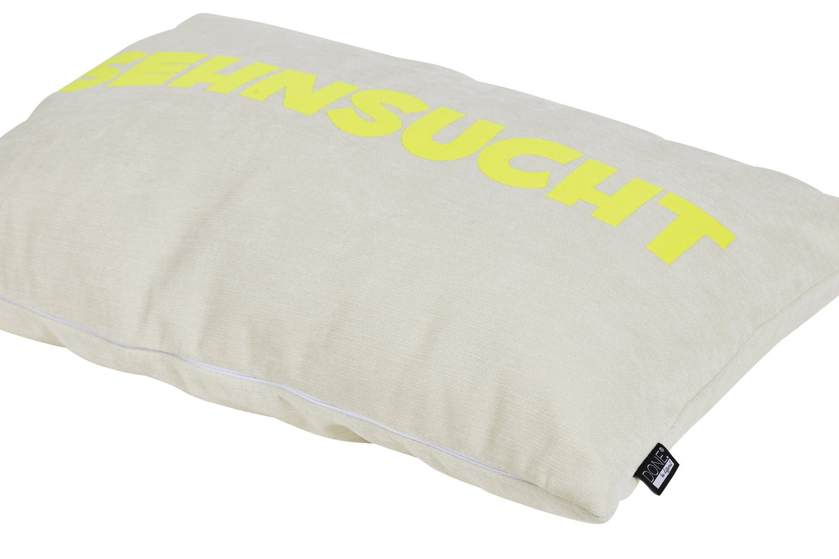 Done.® SEHNSUCHT Kissenhülle 40x60cm Beige/Neon Yellow – Ansicht 2