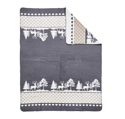 Done.® WINTERLAND Wohndecke 150x200cm Anthracite/Beige – Ansicht 2