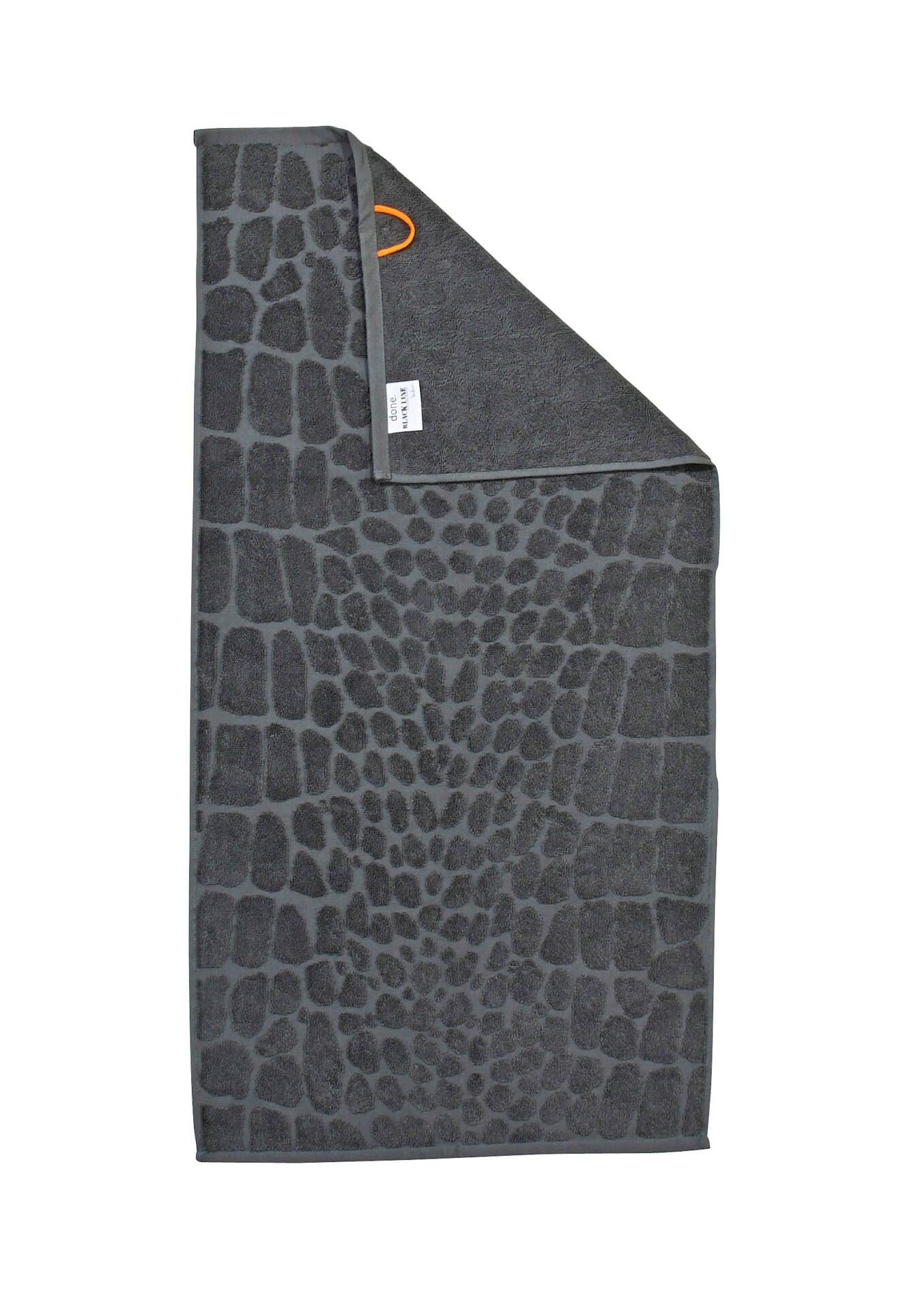 Done.® BLACK LINE SAFARI CROCO Handtuch 50x100cm Anthracite