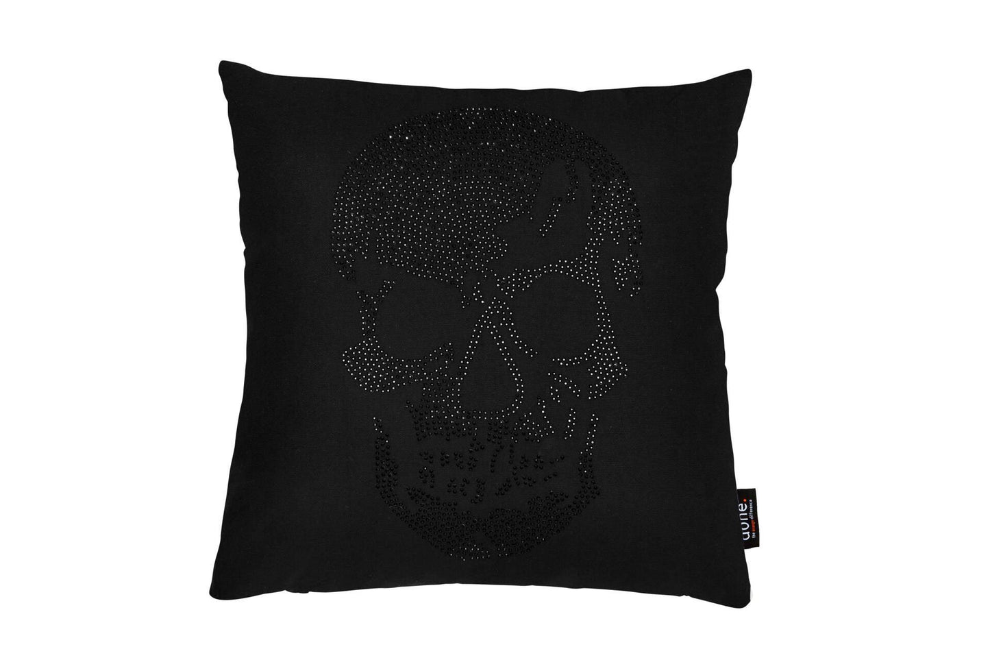 Done.® Kissen STONE mit Strasssteinchen Schwarz SKULL 65x65cm