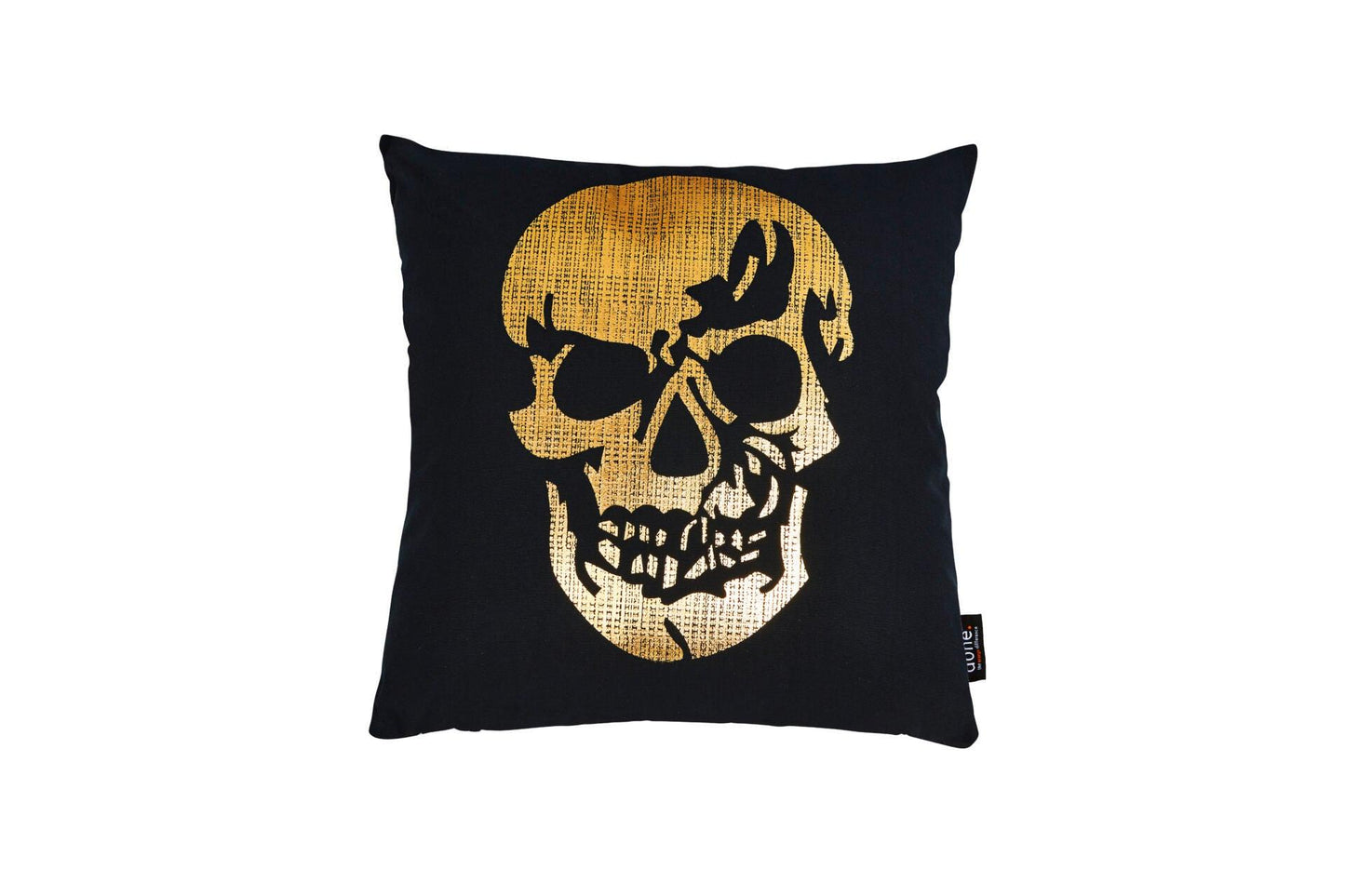 Done.® Kissen STONE mit Glanzdruck Gold SKULL 45x45cm