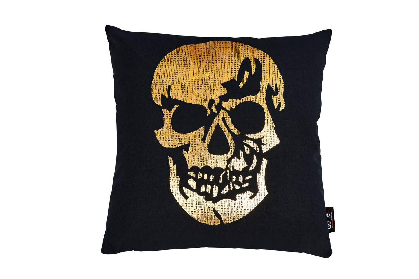 Done.® Kissen STONE mit Glanzdruck Gold SKULL 65x65cm