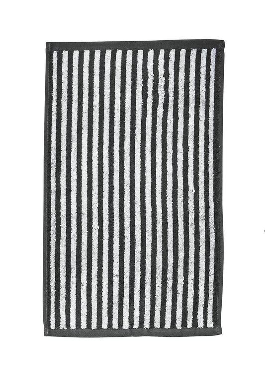 Done.® DAILY SHAPES STRIPES Gästehandtuch 30x50cm Anthracite/Bright White