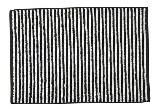 Done.® DAILY SHAPES STRIPES Badvorleger 50x70cm Black/Bright White