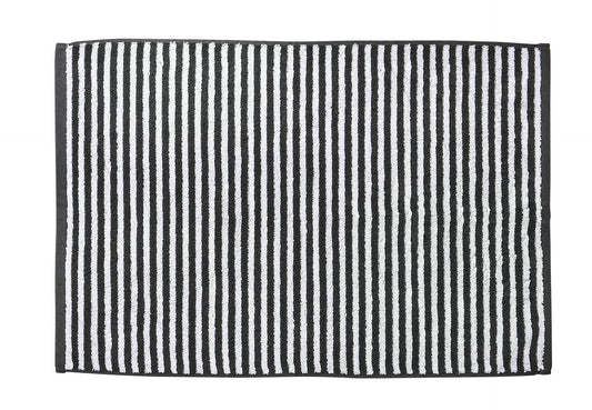 Done.® DAILY SHAPES STRIPES Badvorleger 50x70cm Anthracite/Bright White