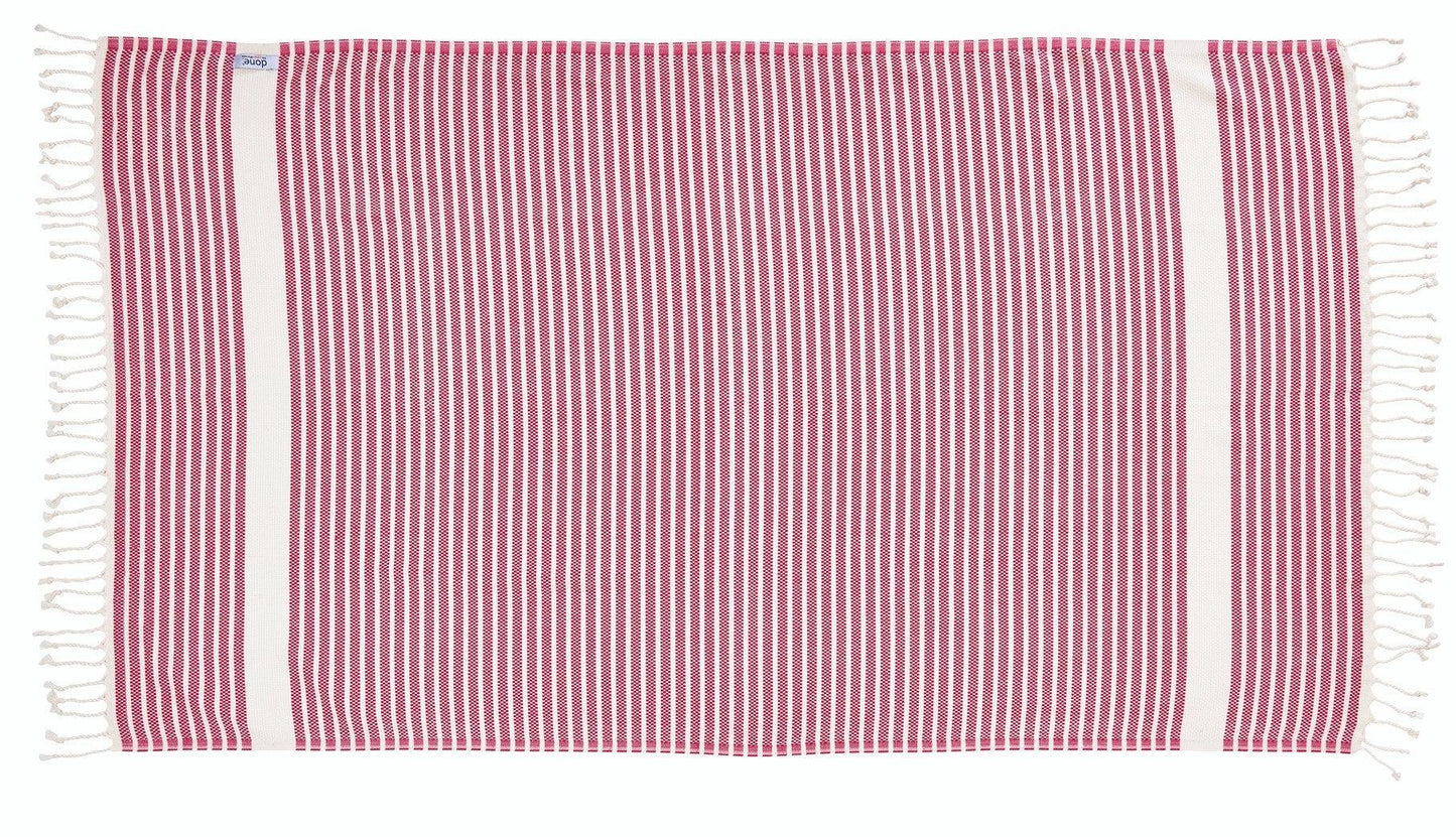 Done.® LOUNGE STRIPES PLUS Plaid 100x180cm Pink