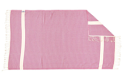 Done.® LOUNGE STRIPES PLUS Plaid 100x180cm Pink